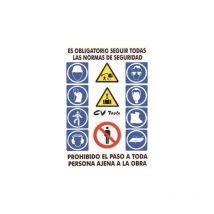 Cv Tools - Cartel Señalizacion 100X70Cm Combinacion Pvc