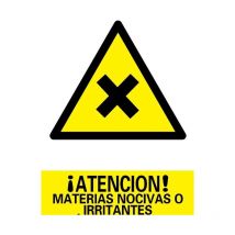 Normaluz - cartel pvc 21 30 atencion materi.nociva irritante