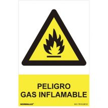 Señal peligro 'peligro gas inflamable' (pvc 0.7mm) 30x40cm