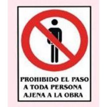 Cartel Señalizacion 40X30Cm Paso Obra Pvc Cv Tools