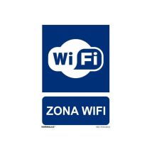 Sekureco - Cartel para señalar Zona WiFi, con tintas uv 800 x 1200 mm pvc 3 mm