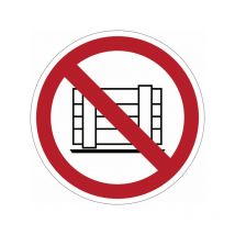 Cartelli di divieto iso 7010 'Vietato ostruire il passaggio' - P023 Misura - 50mm x 50mm, Numero Pezzi - 100 pezzi