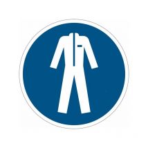 Cartelli di obbligo iso 7010 'Indossare gli indumenti protettivi' M010 Misura - 50mm x 50mm, Numero Pezzi - 100 pezzi