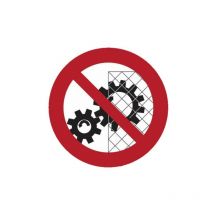 Cartelli in pvc di divieto iso 7010 Non rimuovere la protezione' Misura - 50mm x 50mm, Numero Pezzi - 50 pezzi