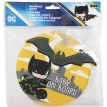 Cartello bimbo a bordo a ventosa con grafiche dc Batman