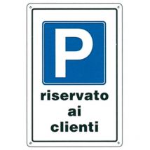 Cartello Parcheggio Clienti 20X 30 Plastica