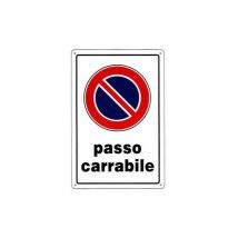 Cartello Passo Carrabile in Polipropilene 20x33 cm