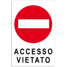 Cartello segnaletica info sicurezza divieto accesso vietato targa adesiva