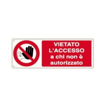 Cartello vietato entrare 350X125 in alluminio