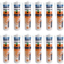 Carton de 12 GEBSICONE S cartouche 310 ml noir
