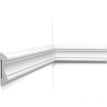 Orac - P8040 Cimaise murale Decor - 10x2x200cm (h x p x l) - moulure décorative polyuréthane Pack 2 pièces