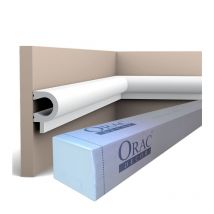 PX169 Profil Base pour Lambris Orac Decor - 3,5x5,5x200cm (h x p x l) - moulure décorative polymère Carton 8 pièces