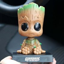 Amirror Smart Ug - Cartoon Groot Tableau de bord de voiture Figurine Bobblehead Accessoires mignons de voiture Anime Groot