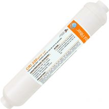 Cartouche charbon GAC en ligne raccord 1/4'' taraudé - Crystal Filter CRI 220 NPTF 1/4''