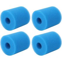 Cartouche D'éponge de Filtre de Piscine de Type h de 4 Pièces, éponge de Rechange de Cartouches de Mousse de Filtre de Piscine pour la Pompe de