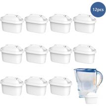 Rnemitery - Cartouche filtrante Eau, 12 pièces Remplacement pour Brita Maxtra Plus, Recharge Marella Carafe Filtrante,la troisième génération de