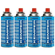 Kemper - Pack de 4 Cartouches gaz 227g Bouteille de gaz Butane Camping Réchaud Barbecue