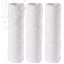Lot de trois cartouches bobinées 9''3/4 25μ 101238 - AquaFiltr - Pour Anti-tarte électrique et Filtration de l'eau Merkur