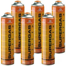 Kemper - Pack de 6 Cartouches gaz 330g Bouteilles Butane propane 600ml Bonbonne gaz universelle valve 7/16