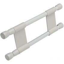Doppelhaltestange 25-43cm – Verstellbare Halterung für Schränke und Regale – Hellgrau