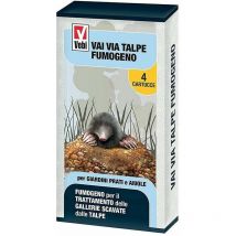 Fumogeno per talpe 4 pezzi fumogeni a cartuccia fumigante Anti Talpa e Roditori