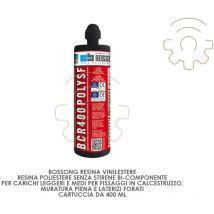 Cartuccia Bossong ancorante chimico BCR-400 poly sf 400 ml bicomponente per carichi medi leggeri fissaggi asciutti in calcestruzzo, muratura piena e