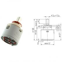 Cartuccia di ricambio per miscelatore diametro 35 Hydro plast B35