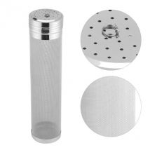 Cyslmuk - Cartucho de filtro secundario de filtro de lúpulo de acero inoxidable de malla de 7 × 18 cm para filtros de café domésticos muy secos