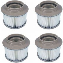 Mspa - Cartuchos de filtro de repuesto para todos los modelos de piscinas Whirlpool Spas. Cartuchos de filtro con red para Bubble Spas (4 unidades).