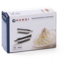 Cartuchos para sifón de nata montada con gas N2O 10 uds. - Hendi 588208