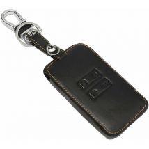 Cas de Couverture de Clé de Voiture en Cuir Porte-clés pour Renault Kadjar Accessoires de Protection de la Peau à 4 Boutons (Brun)