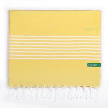 Casa Benetton 100 % coton 170 G/M2 serviette hammam ( 80X165 cm) jaune - Jaune