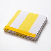 Serviette De Plage 160x90cm Rayures Jaune Benetton Benetton