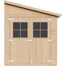 Timbela - Casetta da giardino in legno con pavimento impregnato 8 m2 - esterne A244x416x218 cm - in pannelli in legno naturale – M340A+M340G