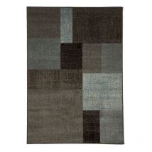Thedecofactory - casa patch - Tapis toucher laineux carrés bleu 120x170