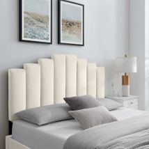 Casa - cade Cream Plush Double 30 inch Strutted Headboard