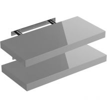 CASARIA Floating Shelves Including Bracket Wall Shelving Living Room Kitchen Bedroom Office 38mm Thick Hidden Wall Fixing 15kg Capacity MDF 50cm