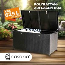 CASARIA Cassapanca da Giardino in Polyrattan Contenitore Salvaspazio Baule da Esterno Impermeabile