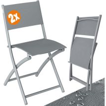 Casaria - 2x/4x Folding Garden Chairs 46x52x80cm Metal Weatherproof Garden Balcony Patio Camping Chair Furniture Set 130kg Maximum Load Capacity