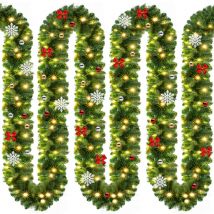 Casaria - Ghirlanda di Natale a led per interni ed esterni IP44 Decorazione natalizia Ghirlanda di abete Ghirlanda artificiale 10m geschmückt 160