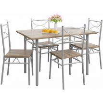 Set tavolo con 4 sedie per cucina soggiorno sala da pranzo Quercia - Casaria
