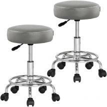 Casaria - Sgabello da Ufficio Seduta Girevole a 360° Morbida 10 cm Altezza Regolabile 51-65 cm Sedia Home-Office Sedia per Centro Estetico