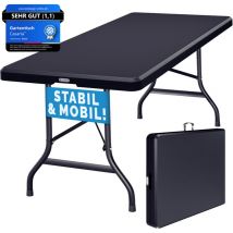 Tavolo da giardino 183x76 cm pieghevole in plastica portatile 8 persone tavolo da esterno terrazza campeggio balcone tavolo buffet richiudibile