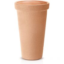 Led Leds - casaria xxl Plant Pot 42 Litre Capacity 40 cm Diameter 63 cm Height Customisable Drainage Weatherproof & uv Stable Durable Plastic