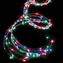 Cascada exterior multicolor de 1m 200 led + transformador - Feeric lights & christmas