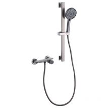Sjqka - Cascade salle de bain baignoire mitigeur gris mitigeur de bain avec douche 3 Mode robinet mural bain douche salle de bain mitigeur,gris