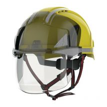 Casco de escalada industrial evo VISTAshield Dualswitch jaune/ABS fumé