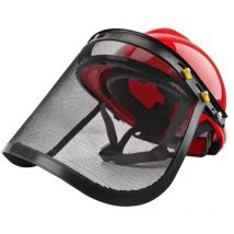 Casco elmetto con visiera a rete protettivo per giardinaggio elmo tagliaerba