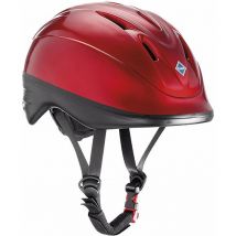 Daslo - Casco equitazione bimbo e adulto lucido e areato con guscio abs super leggero Omologato ce e fibbia sgancio rapido: xs, bianco (01)