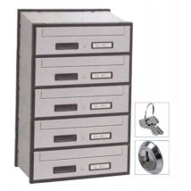 Silmec – Casellario postale esterno in acciaio zincato con portine in alluminio silver – 40,5 cm x 29,5 cm x 63,5 cm